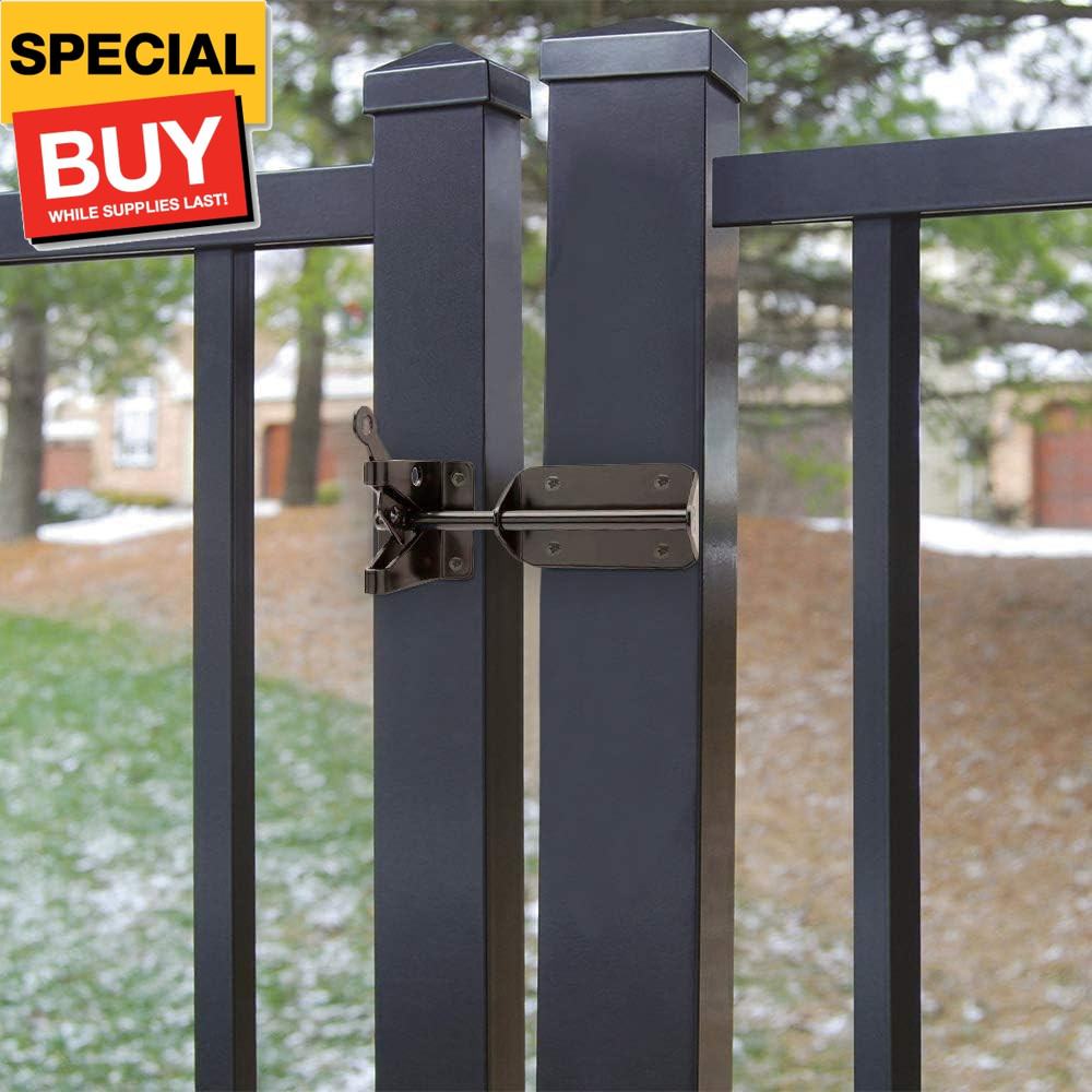 Heavy Duty Automatic Gate Latch for Wooden Fences with Pull String, 7.5" Self-Lo