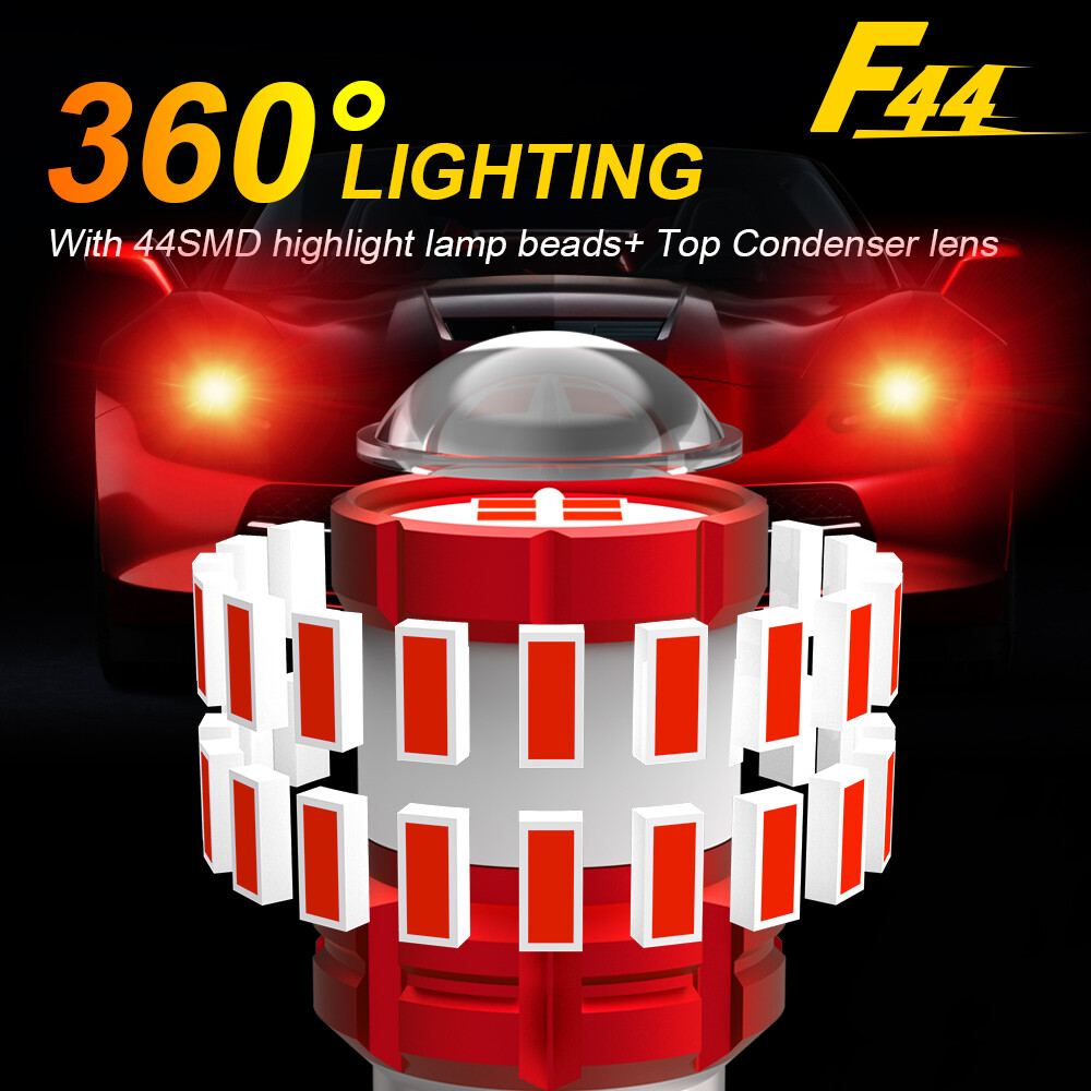 4X 3157 3057 Red Strobe LED Brake Tail Stop Light Bulbs Blinking Flash For Chevy