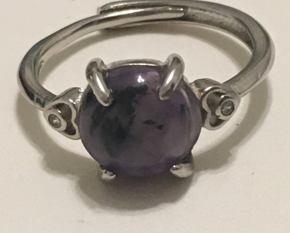 charoite ring adjustable to size 6 & 7