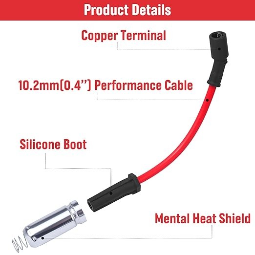 High Performance Spark Plug Ignition Wires Set Fit for 2000-2021 Chevy Silverado