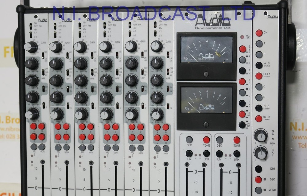 Audio developments ad146  6x stereo channel audio mixer