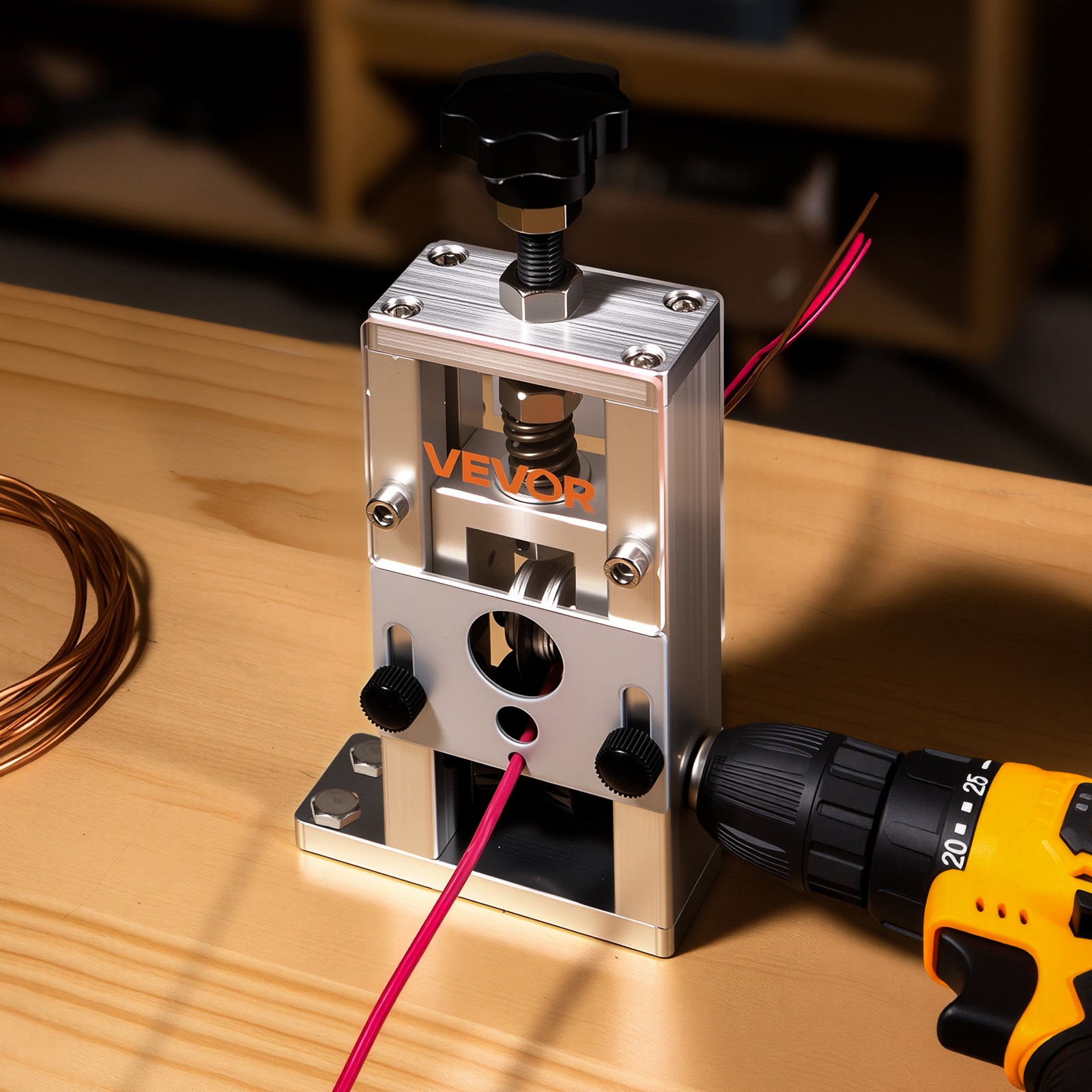 VEVOR Manual Wire Stripper Stripping Machine 0.06-1 in Hand Crank or Drill