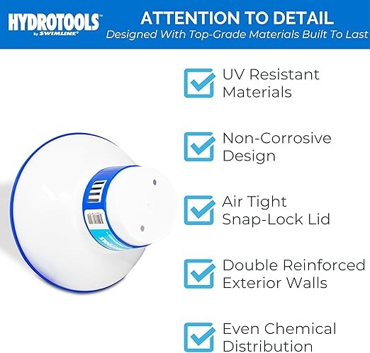 HydroTools 8720 Extra Large Capacity Floating Pool Chlorine Chemical Dispenser