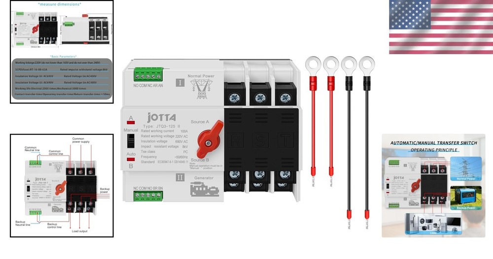Reliable 220V Mini ATS Automatic Transfer Switch 3P - Uninterrupted Power Supply