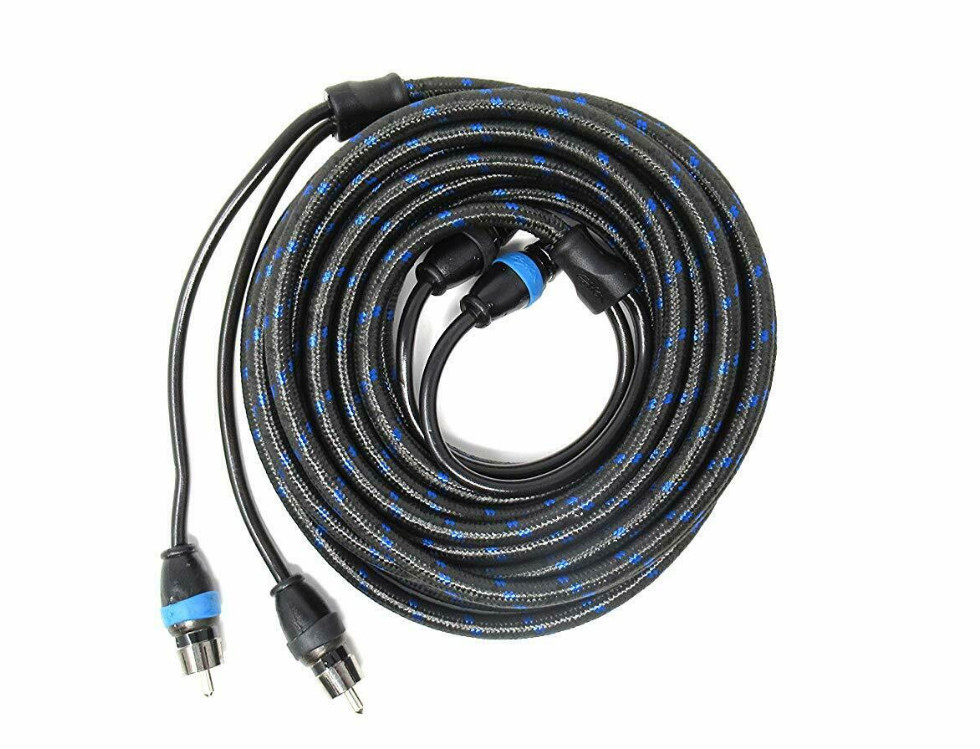 SKY HIGH CAR AUDIO 2 CHANNEL TRIPLE SHIELD RCA'S 3FT