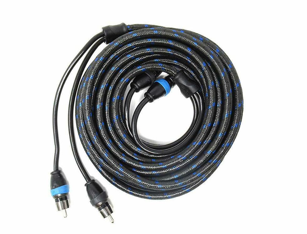 SKY HIGH CAR AUDIO 2 CHANNEL TRIPLE SHIELD RCA'S 3FT