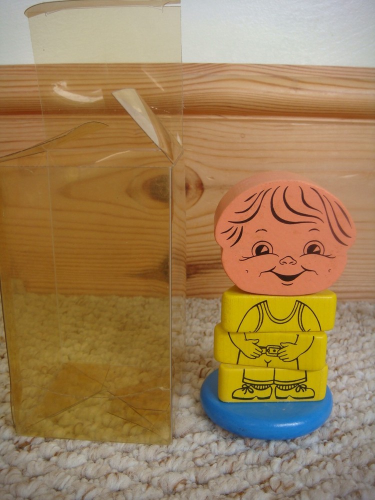 Boxed 1986 AMWAY Wooden Boy
