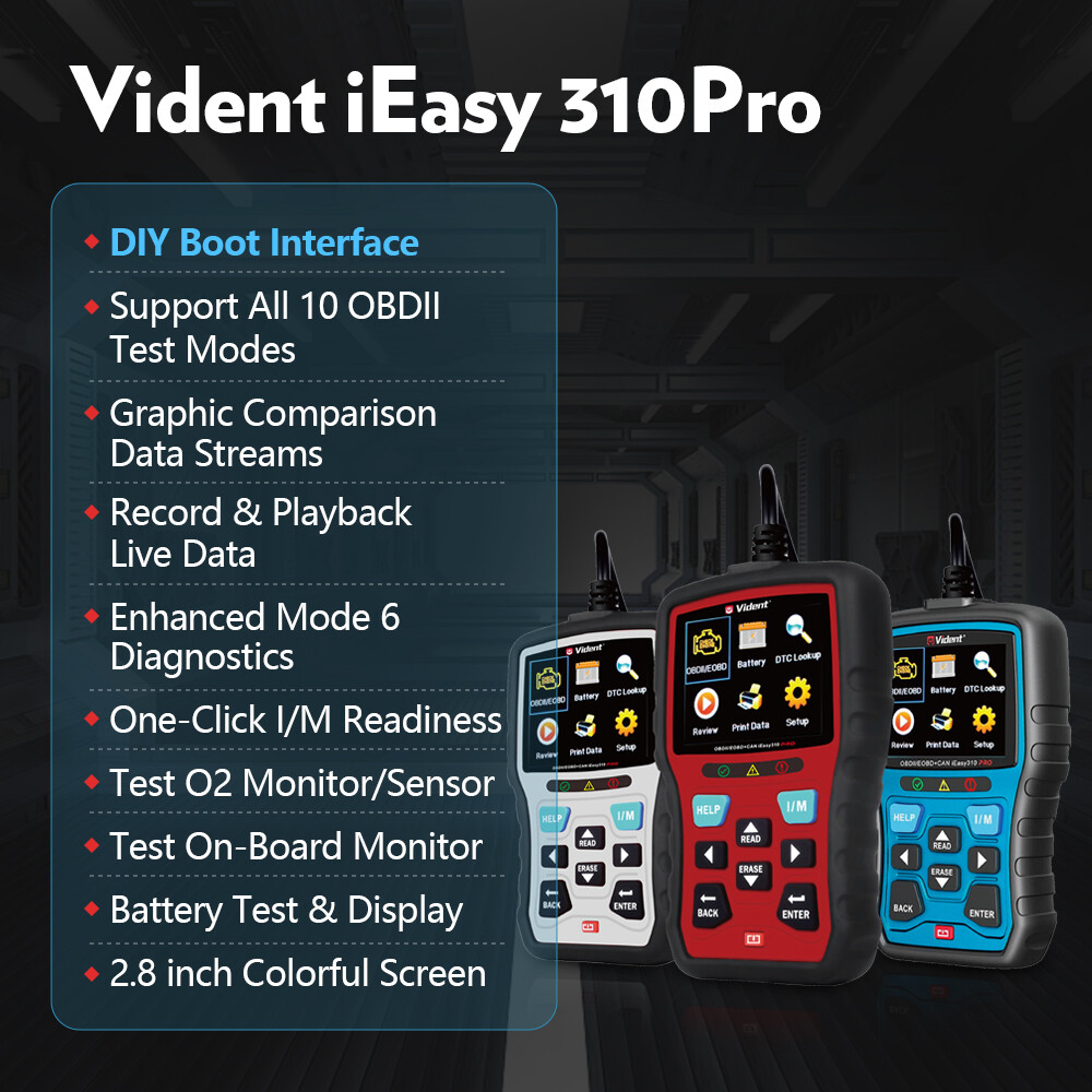 Vident 310Pro Auto OBD2 Diagnostic Scanner Fault Code Reader Engine Scan Tool