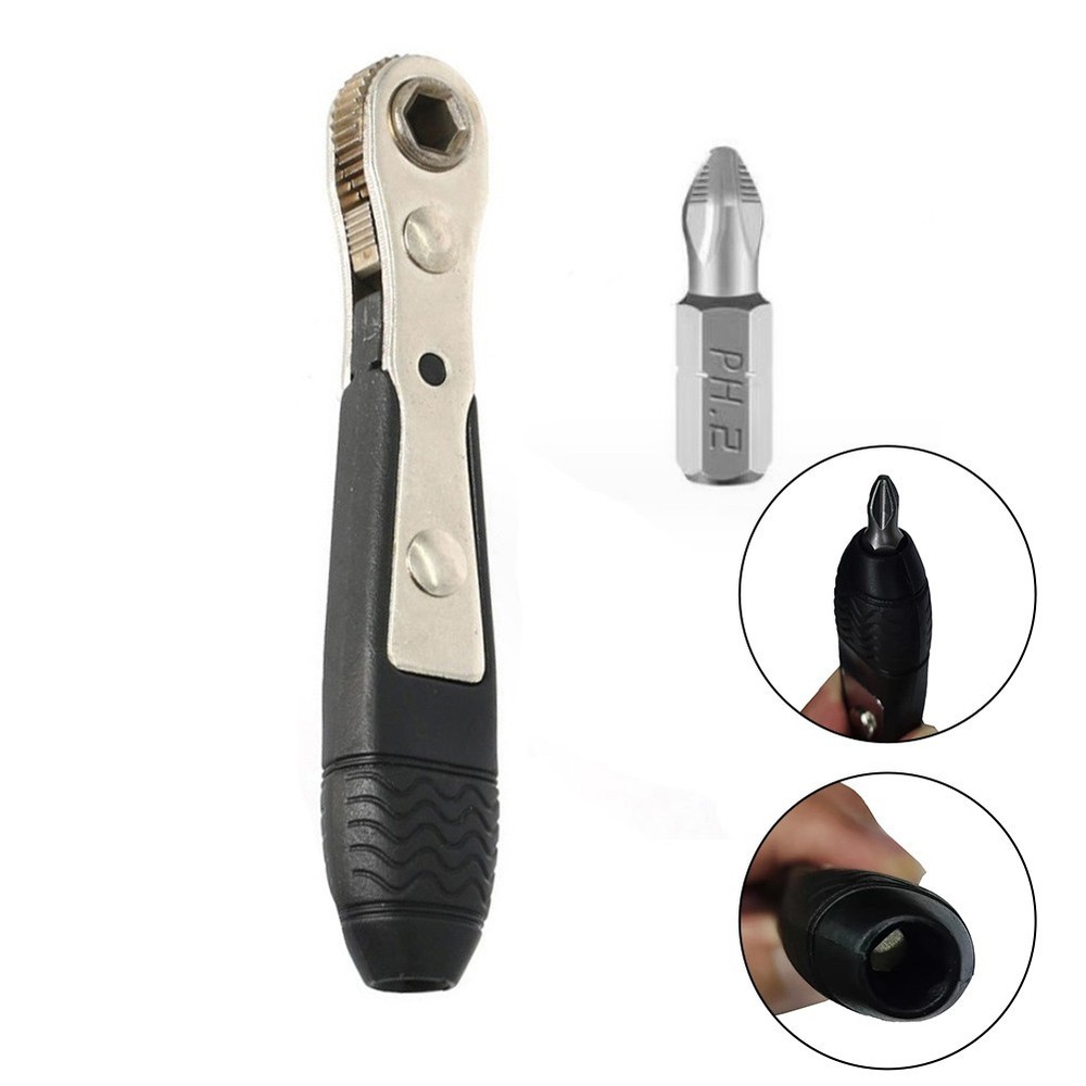 1/4 Screwdriver Rod Adjustable Fast Ratchet Wrench Quick Socket Wrench Tools