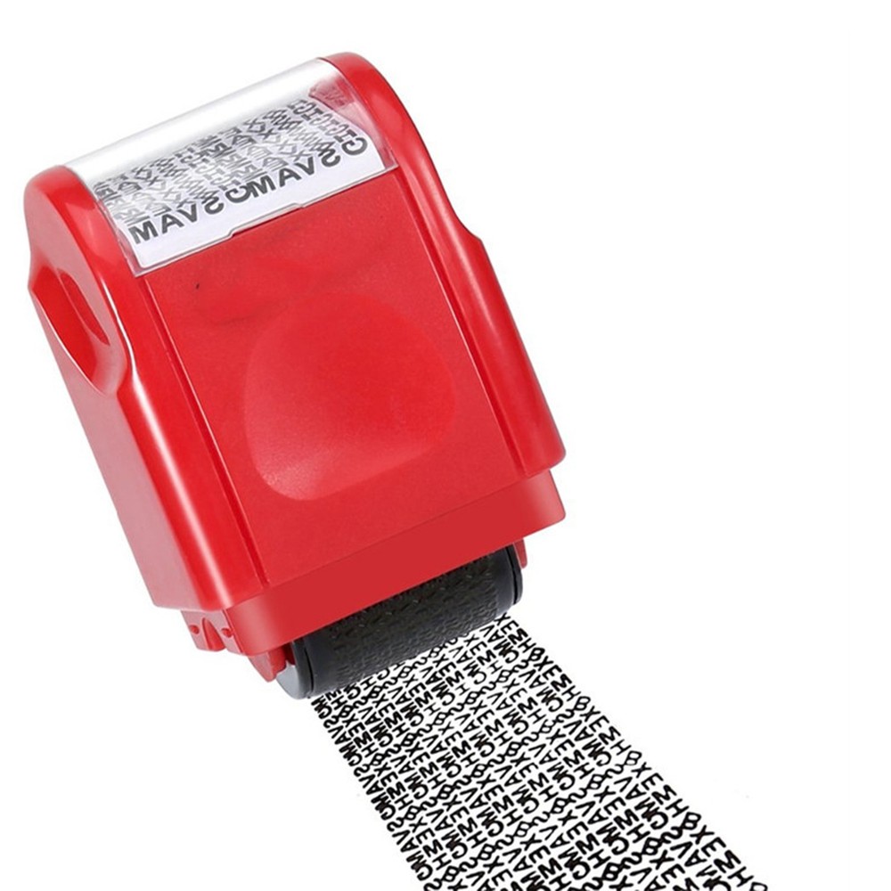 Red ID Stamp Identity Theft Protection Document Guard Self Ink Stamps Roller ss