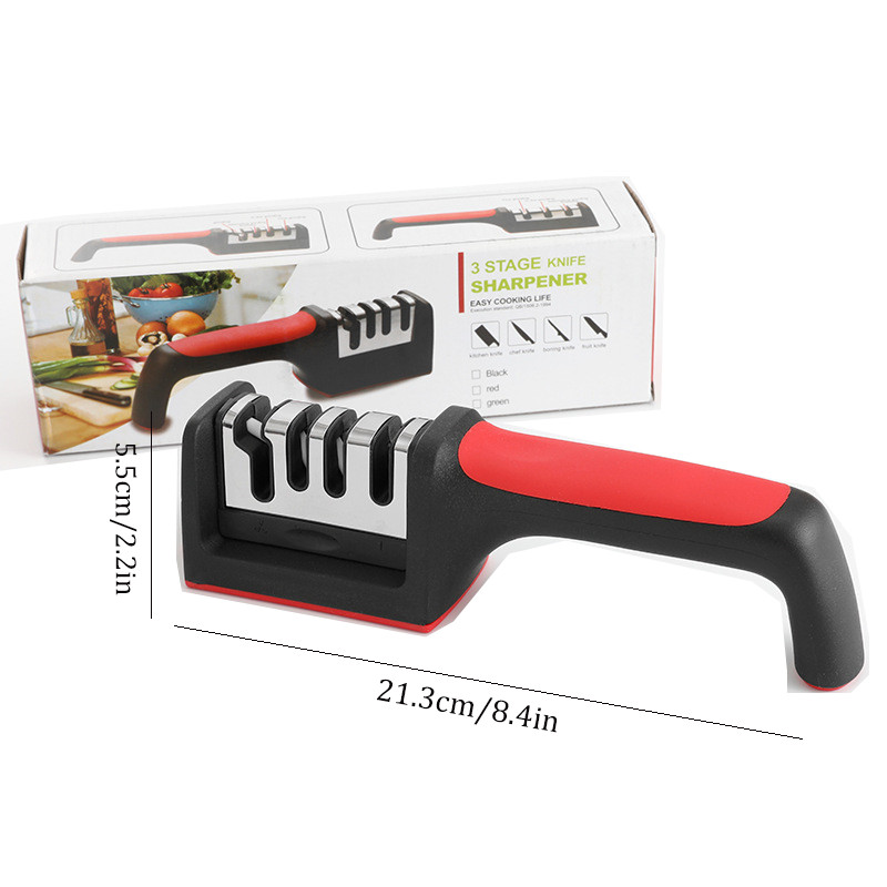 4 Stage Knife Sharpener Professional Ceramic Tungsten Kitchen Sharpening System