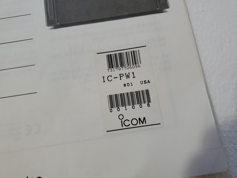 Icom IC-PW1 Linear Amplifier Instruction Manual Original 1997