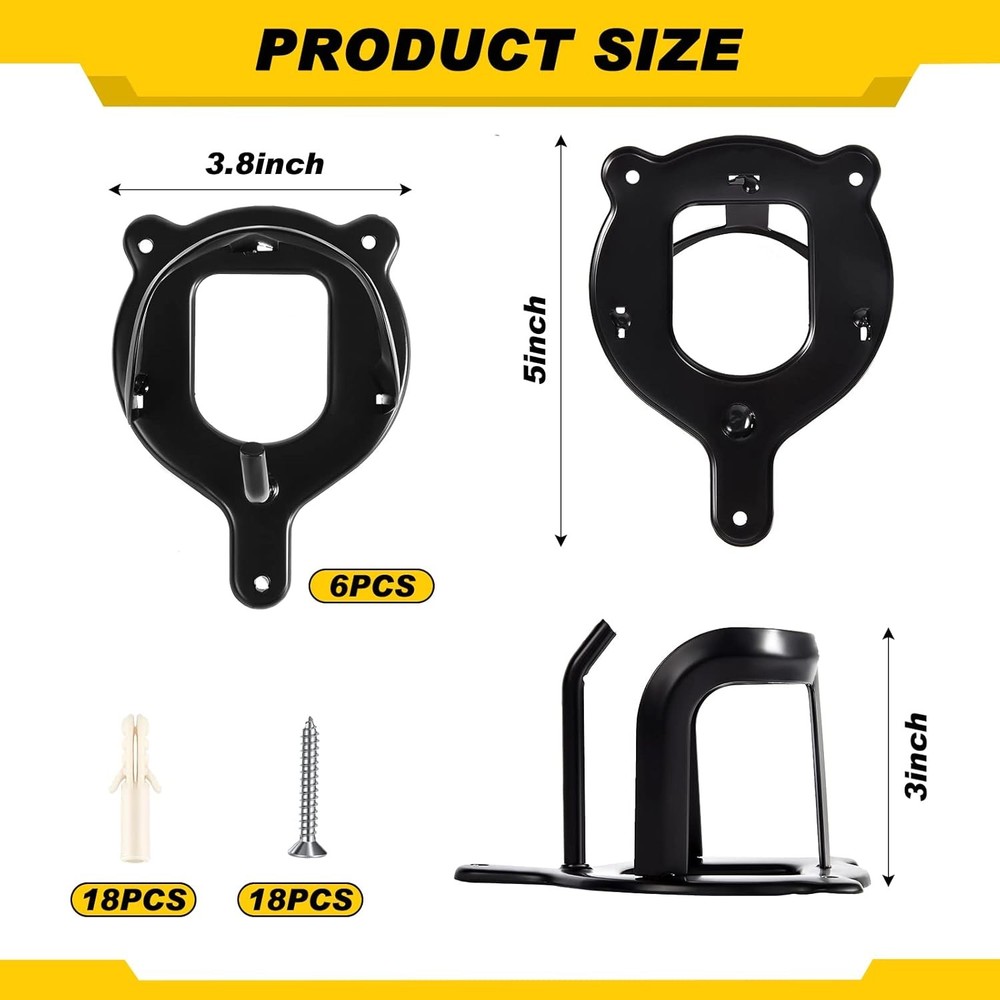 Dunzy 6 Counts Horse Bridle Rack Bracket Hooks Tack...