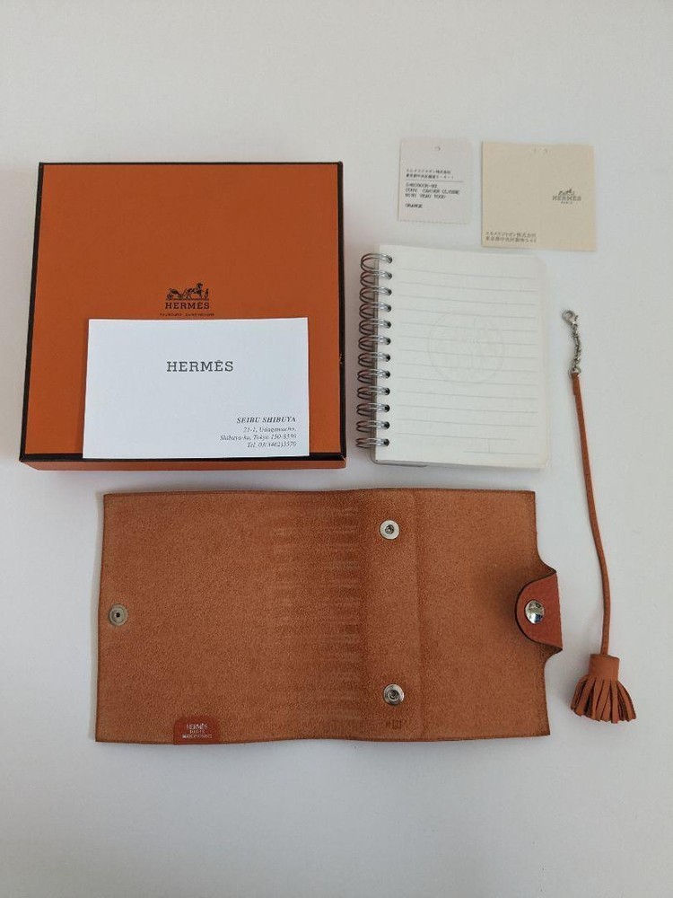 HERMES Note Cover Ulysse Mini Togo Orange 12