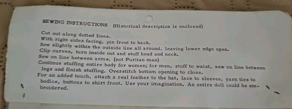 American History Simple Sew Dolls
