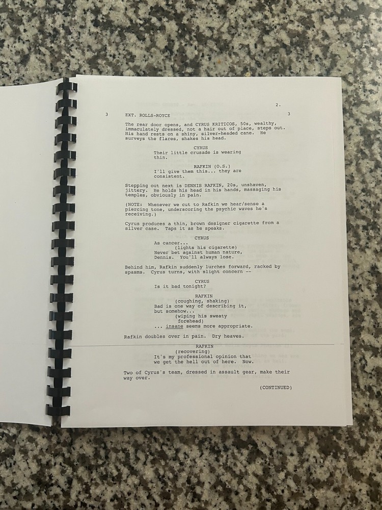 Thirteen Ghosts Horror Movie Script Reprint Full Screenplay Script