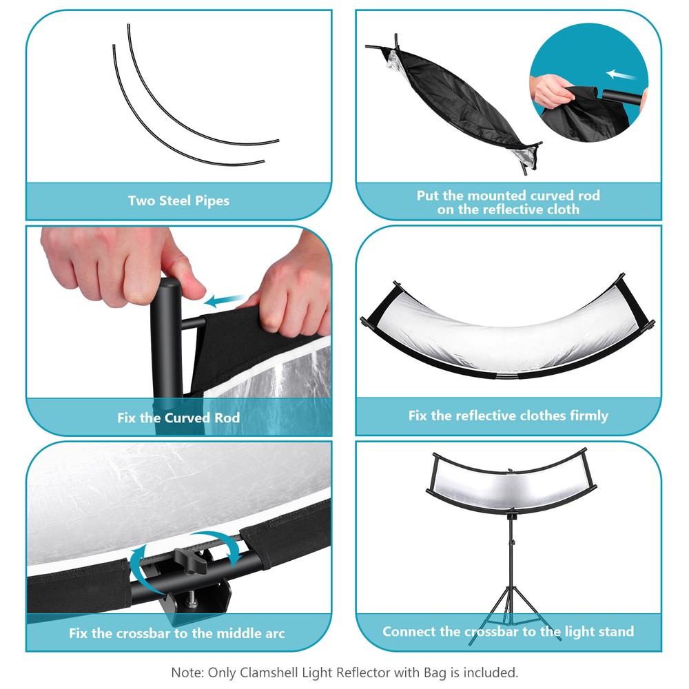 Neewer Clamshell Light Reflector/Diffuser for Studio Video and Photography