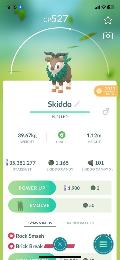 AMAZING! ✨ REGULAR SKIDDO!!! ✨ - PKMN GO!!! - NOT REGISTERED!!!