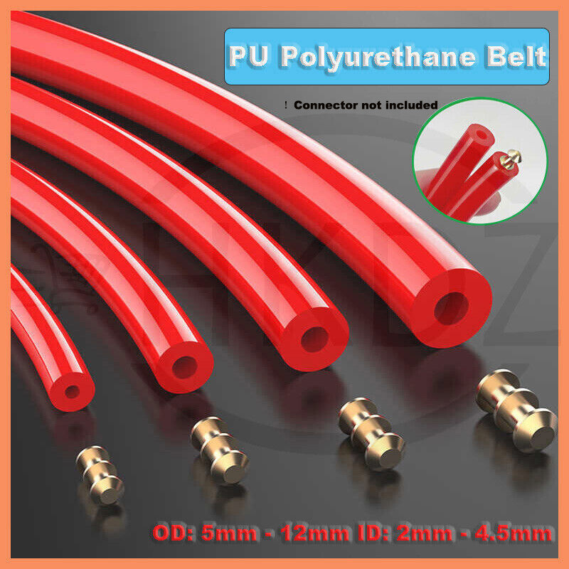 PU Polyurethane Hollow Round Belt Connectible Drive Belting OD 5-12mm ID 2-4.5mm
