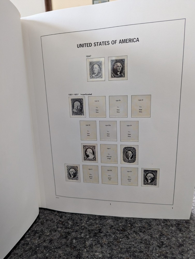 US - DAVO LUXE - GENTLY USED - US - VOLUME I + II + III HINGELESS STAMP ALBUMS