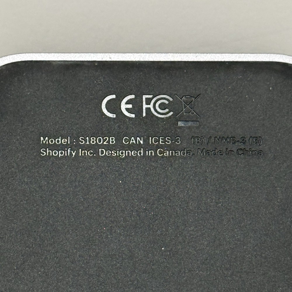 Shopify Tap & Chip NFC Card Reader – Model S1802B - Untested - As Is