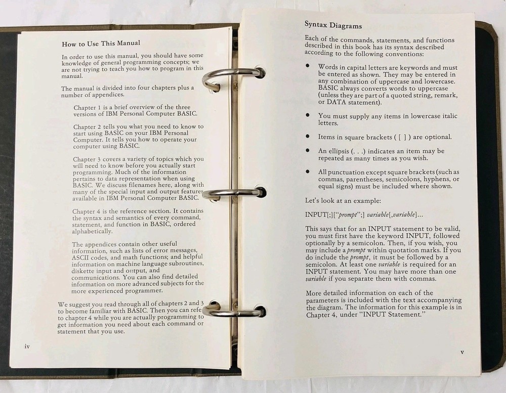 IBM BASIC Personal Computer Hardware Reference Library Manual (1982) w/ Slipcase
