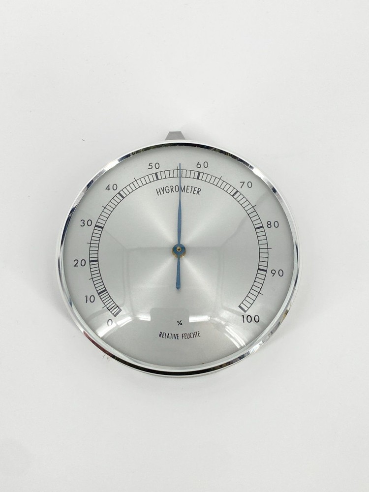 * HYGROMETER RELATIVE HUMIDITY WEATHER METER SILVER