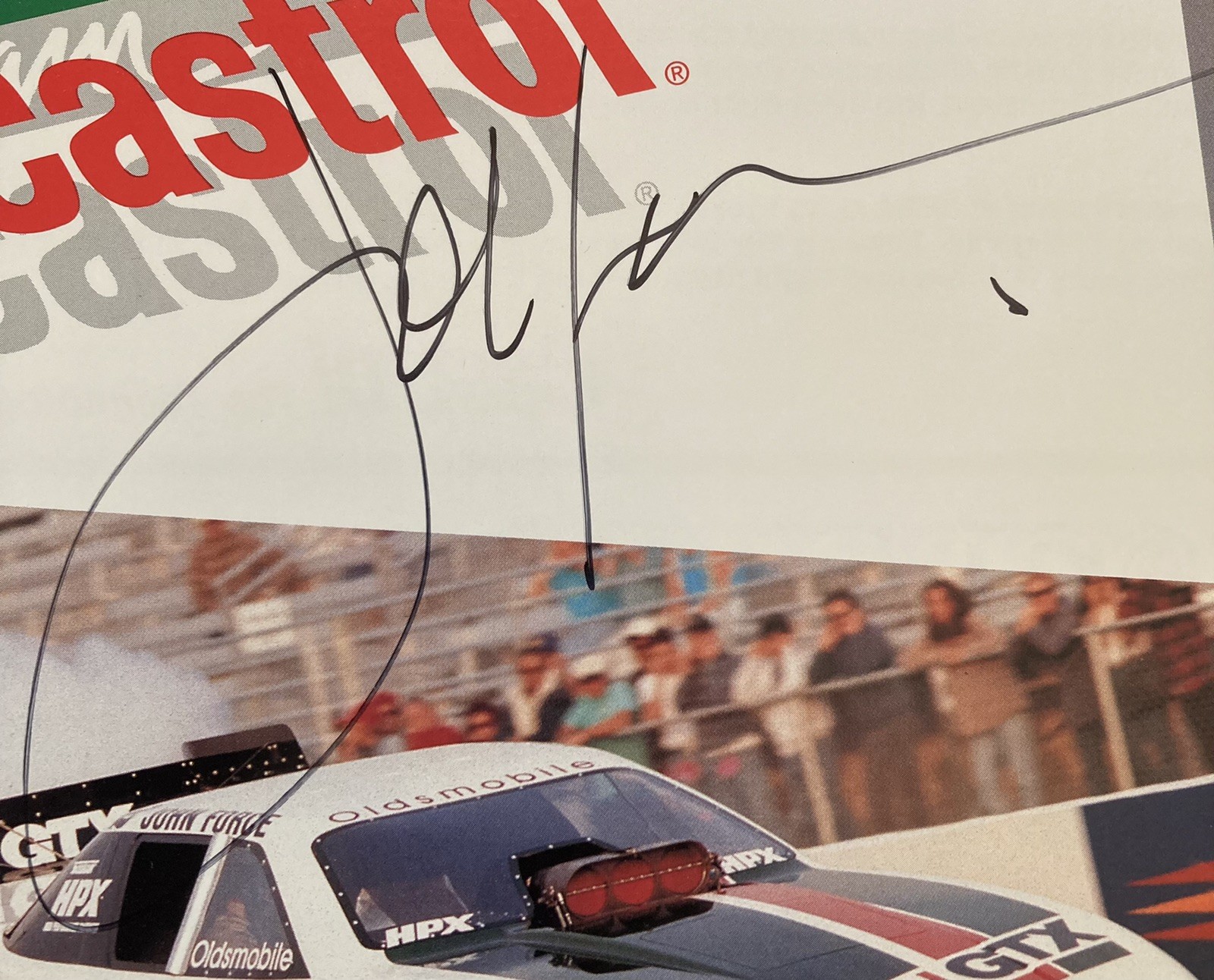 John Force Signed Autograph 8.5x11 1993 Castrol Hero Photo - JSA Cert - FREE S&H