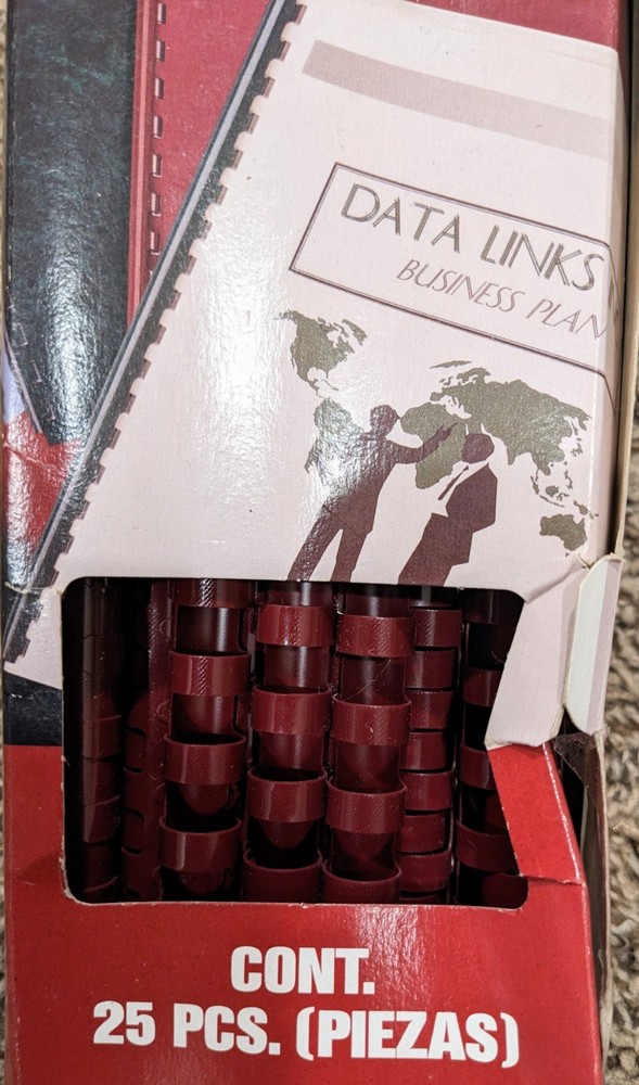 Ibico Desktop Finishing Systems Plastic Binding Combs Maroon 24 Pieces