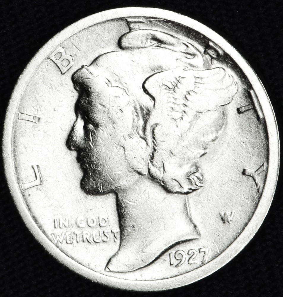 1927-s Mercury Dime.    Better Grade  (Inventory A)