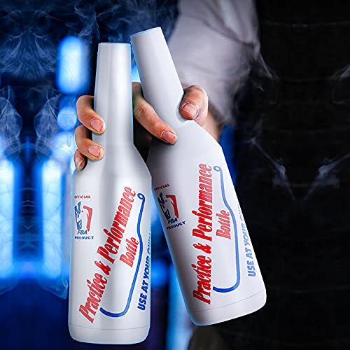 3-Pack Bartender Flair Practice Bottles 25oz White Decorative Training Bottles
