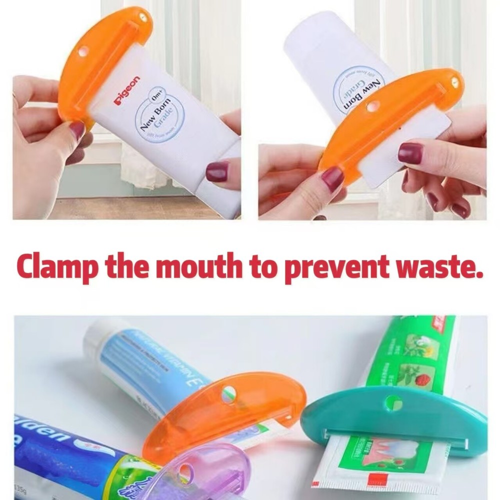 4-Piece Tube Squeezer Dispenser Set - Toothpaste Holder Roller, Bathroom Extract