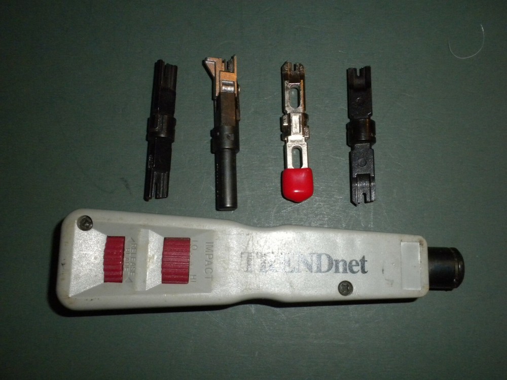 TRENDnet Network Wire Impact Punch Down Tool, with 4 Blades, One is Harris