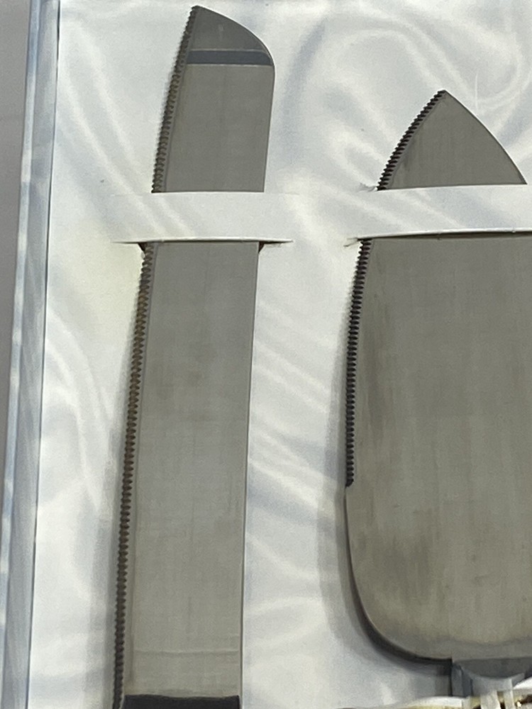 Treasure Masters Gold Glitter Wedding Knife And Server Set