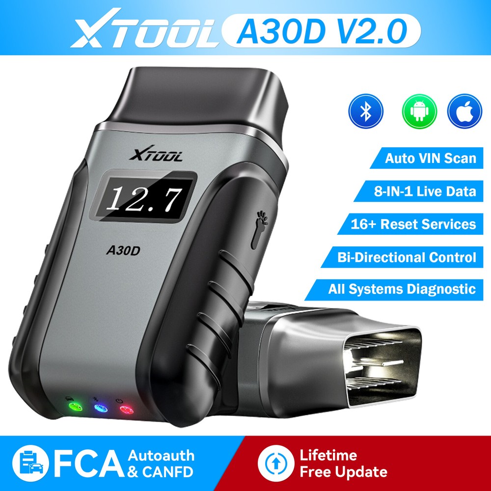 USED XTOOL Anyscan A30D V2.0 OBD2 Scanner Full System Diagnostic Scan Tool