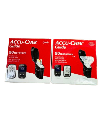 **100 Accu Chek Guide Diabetic Blood Glucose Test Strips 5/2027  w/ Lancet