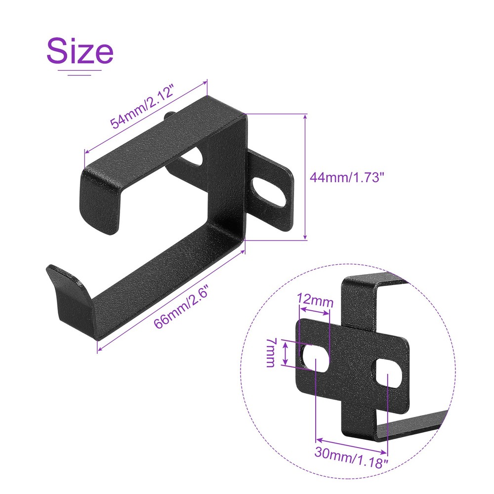 10 Set Network Server Rack Management Ring Cable Wire Cord Organizer Metal Black