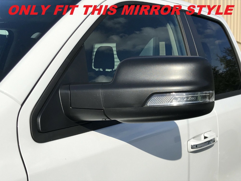 For 2019-2024 Dodge Ram 1500 Bright White Direct Replacement Mirror Caps Covers