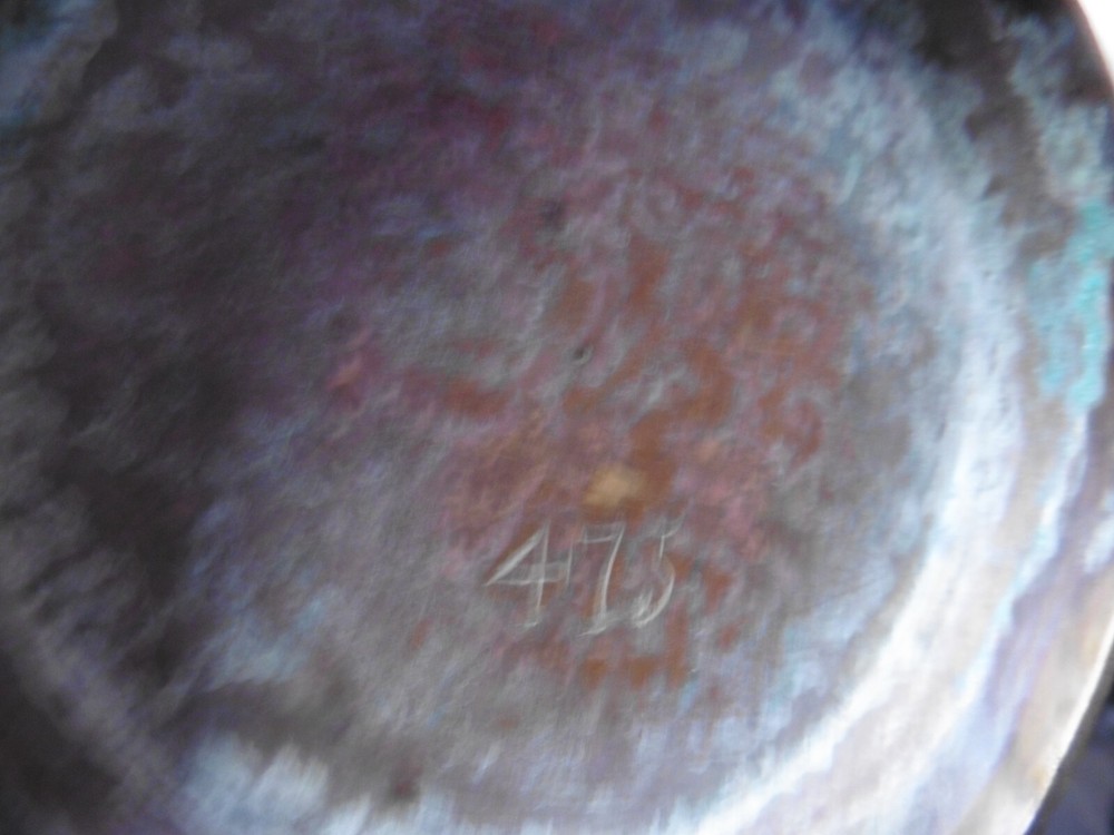 Antique Copper Brass Hand fine Carved 473 pot snake Cobra Python Handle marked