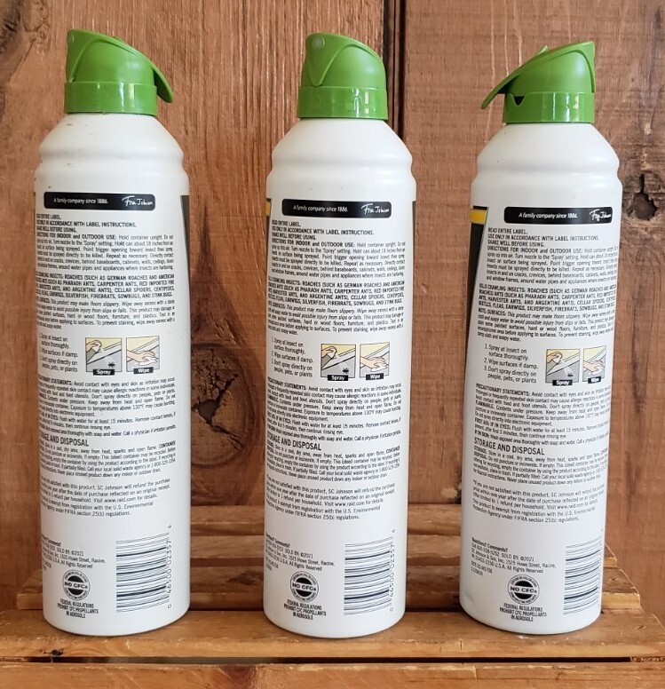 (3) Raid Essentials Ant Spider & Roach 10oz *Safe For Children & Pets*