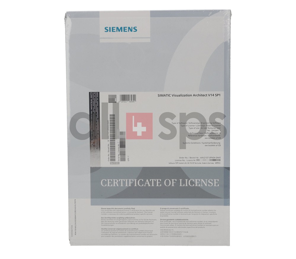 SIMATIC VISUALIZATION ARCHITECT V14 - 6AV2107-0PX04-0AA5 (NS)
