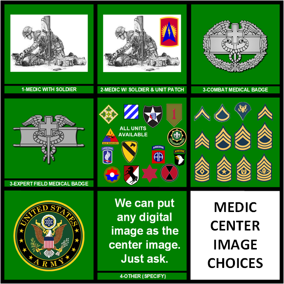 MC-NICE: ARMY Combat Medic Prayer ALL UNITS Framed PERSONALIZED