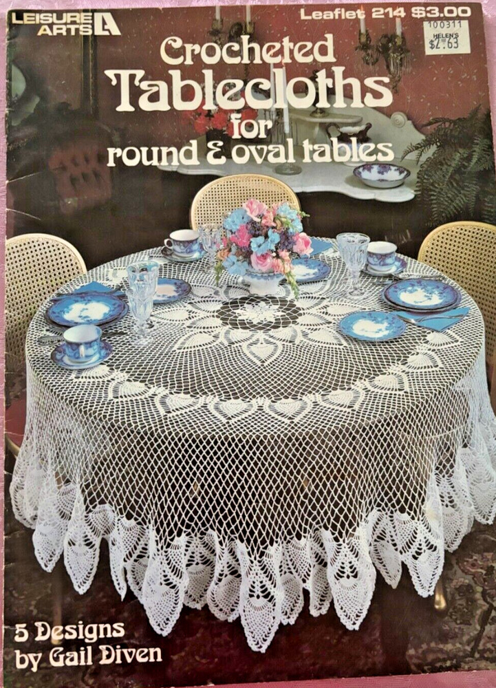Crocheted Tablecloths for Round and Oval Tables