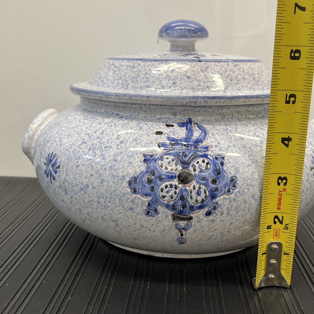 ATTAR SALÉ (Morocco) Studio Art Pottery Ceramic Covered Casserole - Signed