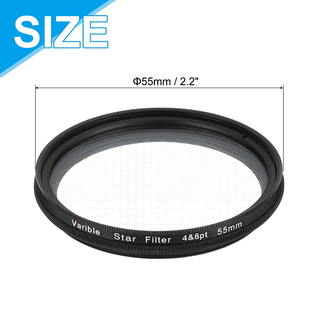 55mm Variable Star Filter 4-8 Points for Night Scenery Glassworks,1Pcs