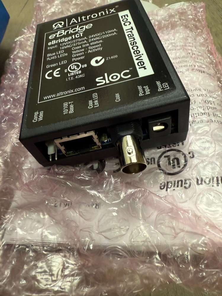 ALTRONIX eBridge1CT IP Over Coax Receiver UNIT ONLY New