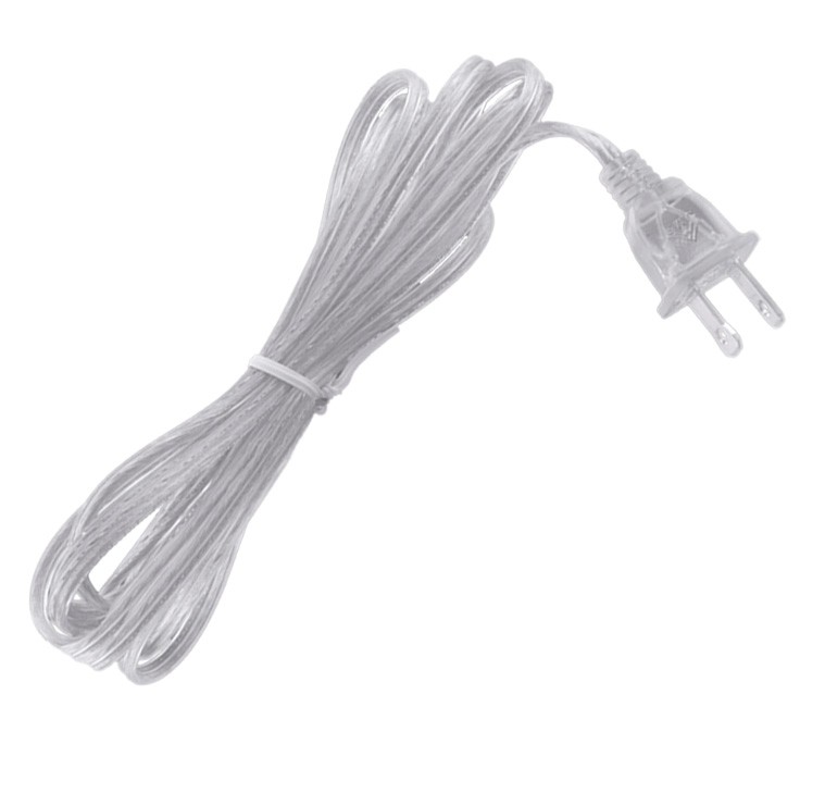 B&P Lamp Clear Silver, 18/2 Plastic Covered Lamp Cord Sets