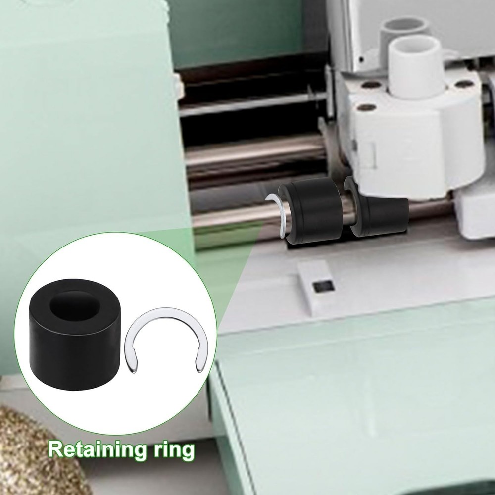 8Pcs Rubber Roller Resolution for Cricut Maker and 8Pcs Rubber Roller Replacemen