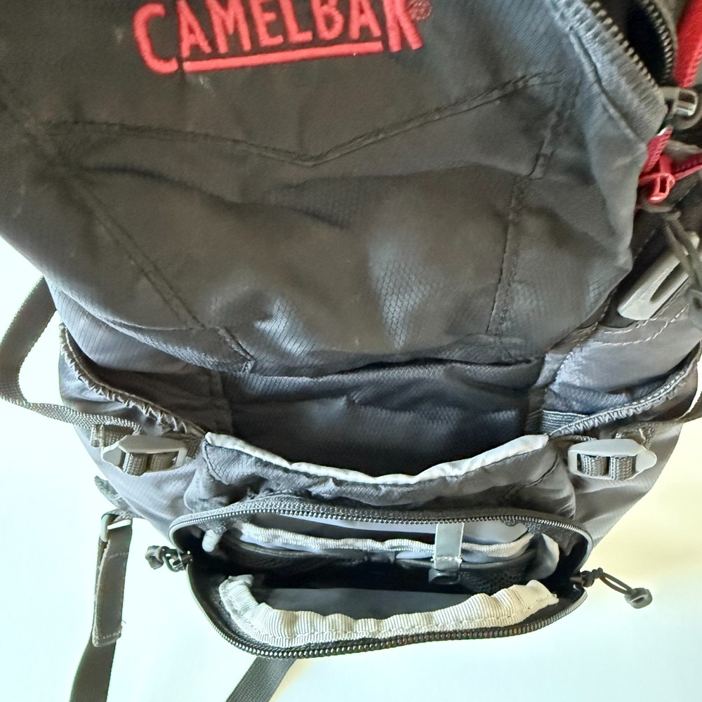 Camelbak Lobo Hydration Pack Backpack Hiking Day Bag Black Gray Red - No Bladder