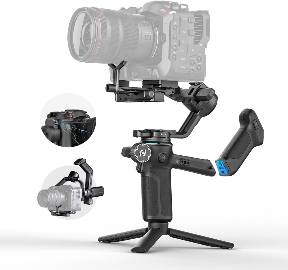 FeiyuTech SCORP 3 Camera Gimbal Stabilizer – 7.72lbs Payload, Detachable Handle